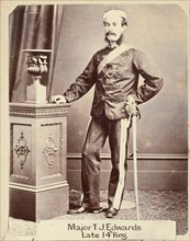 Major T.J. Edwards, late 14th Reg, c.1860. Creator: Unknown.