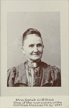 Miss Sarah Gilfillan. One of the survivors of the Gilfillan Massacre Apl 1847,  c.1860. Creator: Unknown.