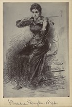 Copy of a Petrus van der Velden painting - Bessie Doyle, The Great Violinist, Christchurch, 1894. Creator: Unknown.