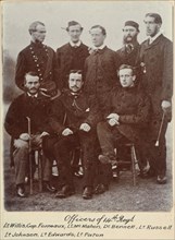 Officers of 14th Regt. - Willis, Ferneaux, McMahon, Dr Bennett, Russell, Johnson, Edwards..., c.1900 Creator: William Francis Gordon.
