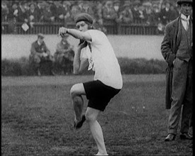 Female British Shot Putter at the Women's World Games, 1922. Creator: British Pathe Ltd.