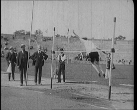 Female Athlete Competing in the High Jump at the Women's World Games, 1922. Creator: British Pathe Ltd.