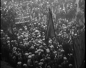 Hunger Marchers Arriving in London from South Wales, 1929. Creator: British Pathe Ltd.