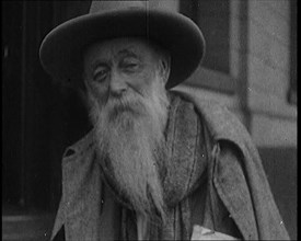 The Author Alfred Aloysius Horn Looking Rather Eccentric with a Long White Beard..., 1929. Creator: British Pathe Ltd.