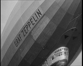 Graf Zeppelin flying overhead, 1929. Creator: British Pathe Ltd.