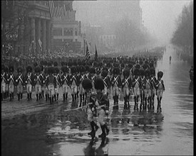 Soldiers in Uniform Dress Parading in Washington, DC for the Inauguration of President..., 1929. Creator: British Pathe Ltd.