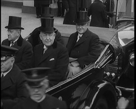 Former President Calvin Coolidge and President Herbert C Hoover Sitting in a Car at the..., 1929. Creator: British Pathe Ltd.
