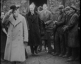 Prince Edward, Prince of Wales Leaving a Working Class Home in the North of England, 1929. Creator: British Pathe Ltd.