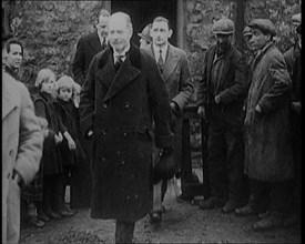 Prince Edward, Prince of Wales Leaving a Working Class Home in the North of England, 1929. Creator: British Pathe Ltd.