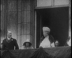 King George V and Queen Mary of Teck and Other Members of the Royal Family Standing on the..., 1929. Creator: British Pathe Ltd.