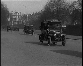 Cars in Traffic in a Busy Road, 1920. Creator: British Pathe Ltd.