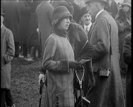 Mary, Princess Royal and Countess of Harewood Amongst a Crowd at a Horse Racing Event, 1920. Creator: British Pathe Ltd.