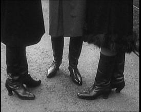 Close up Shot of Female Leather Boots, 1920. Creator: British Pathe Ltd.