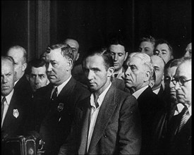 Bruno Richard Hauptmann Entering a Court Room for a Bail Hearing in Connection With the..., 1930s. Creator: British Pathe Ltd.