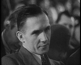 Bruno Richard Hauptmann in a Courtroom During His Trial in the Lindbergh's Kidnapping Case, 1930s. Creator: British Pathe Ltd.