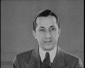 Attorney General of New Jersey David Theodore Wilentz Making a Statement During the Lind..., 1930s. Creator: British Pathe Ltd.