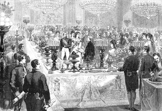 Ball Supper in the Galerie de Diane, at the Tuileries, 1869. Creator: Unknown.