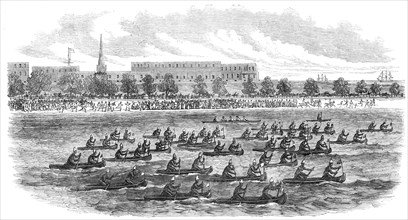 Catamaran race at Madras, 1868. Creator: Unknown.