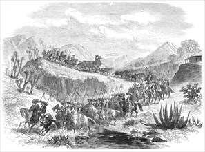 Conveying silver from the mines to Mexico, 1868. Creator: Unknown.