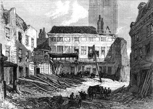 Demolition of the Saracen's Head, Snow-Hill, 1868. Creator: RCH.