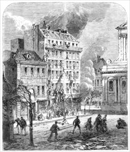 Explosion in the Place de la Sorbonne, Paris, 1869. Creator: Unknown.