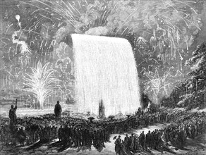 Fireworks at the Crystal Palace, 1869. Creator: Unknown.