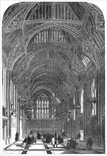 Interior of Guildhall, as restored, 1865. Creator: Unknown.