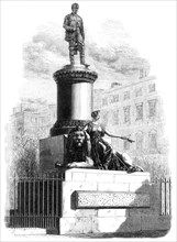 Monument of Field Marshal Lord Clyde, by Baron Marochetti, in Waterloo-Place, 1868. Creator: Unknown.