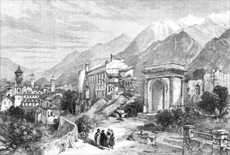 New overland route to India: Mont Cenis Railway - Susa, in Piedmont, 1869. Creator: Unknown.