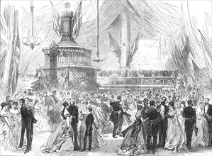 New-Year's Eve ball on board H.M.S. Caledonia, at Malta, 1869. Creator: Unknown.