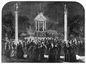 Nocturnal Fête at Florence in honour of the Marriage of the Crown Prince of Italy, 1868. Creator: Unknown.