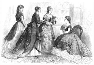 Paris fashions for April, 1868. Creator: Unknown.