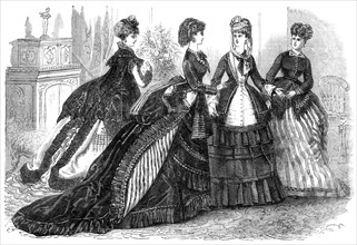 Paris fashions for April, 1869. Creator: Unknown.