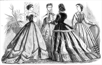 Paris fashions for December, 1865. Creator: Unknown.
