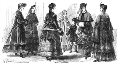 Paris fashions for February, 1869. Creator: Unknown.