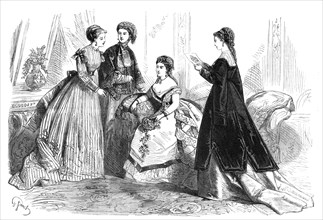 Paris fashions for March, 1868. Creator: Unknown.