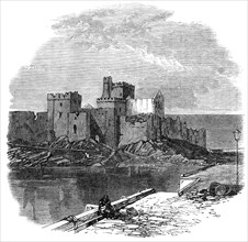 Prince Arthur's visit to the Isle of Man: Peel Castle, 1869. Creator: Unknown.