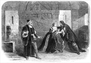 Scene from "The Watch-Cry," at the Lyceum Theatre, 1865.  Creator: Unknown.