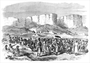 The Abyssinian Expedition: weekly fair at Antalo, 1868. Creator: Unknown.