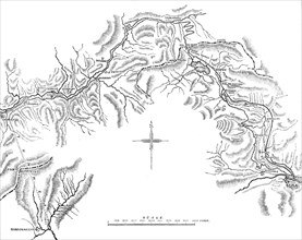 The Mont Cenis road and intended railway from St. Michel to Susa,...Modane to Bardonneche, 1869. Creator: Unknown.