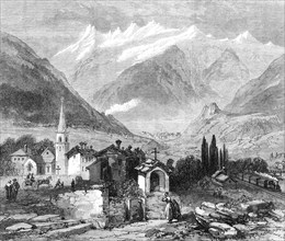 The new overland route to India: Modane, at the north end of the tunnel under Mont Cenis, 1869. Creator: Unknown.
