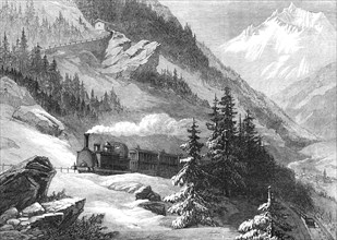 The new overland route to India: Mont Cenis Railway - ascent from Lanslebourg, 1869. Creator: Unknown.