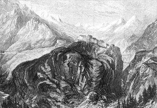 The new overland route to India: Mont Cenis Railway - Fort l'Esseillon, at Brabans, 1869.  Creator: Unknown.