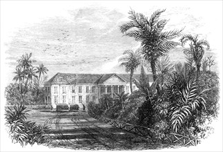 The Outbreak in Jamaica: the Governor's House, Spanish Town, 1865. Creator: Unknown.