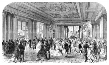 The Queen's Drawingroom: Grand Entrance-Hall, Buckingham Palace, 1868. Creator: C. R..