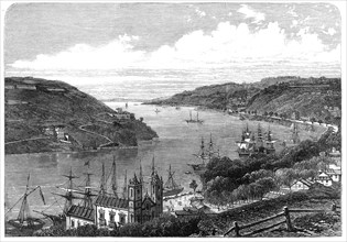 The River Douro at Oporto, from the gardens of the Exhibition Palace, 1865. Creator: Unknown.