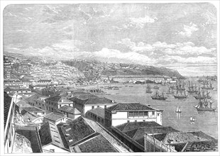 War between Spain and Chili: the port of Valparaiso, Chili, South America, 1865. Creator: Unknown.