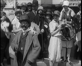 Crowds of People Having Fun in Fancy Dress at a Garden Fete, 1926. Creator: British Pathe Ltd.