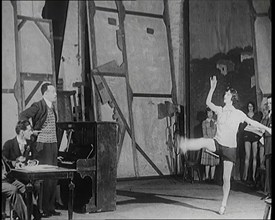 A Female Civilian Performing a Dance Routine With Lots of High Kicks and the a Handstand..., 1920s. Creator: British Pathe Ltd.