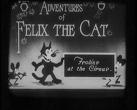 Opening Titles of a 'Felix the Cat' Cartoon, 1922. Creator: British Pathe Ltd.